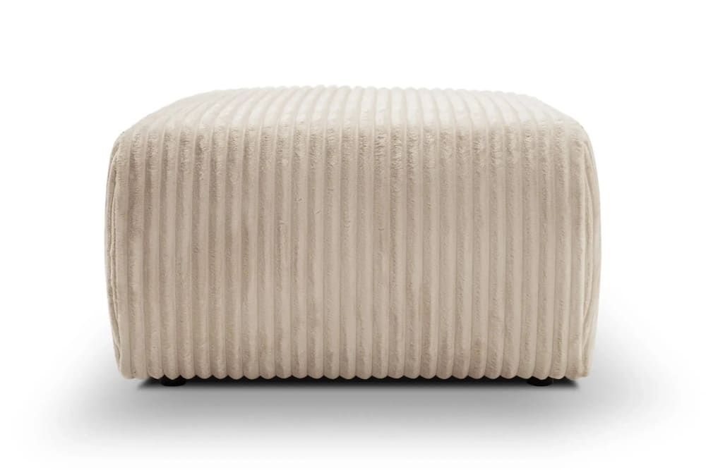pouf en velours côtelé