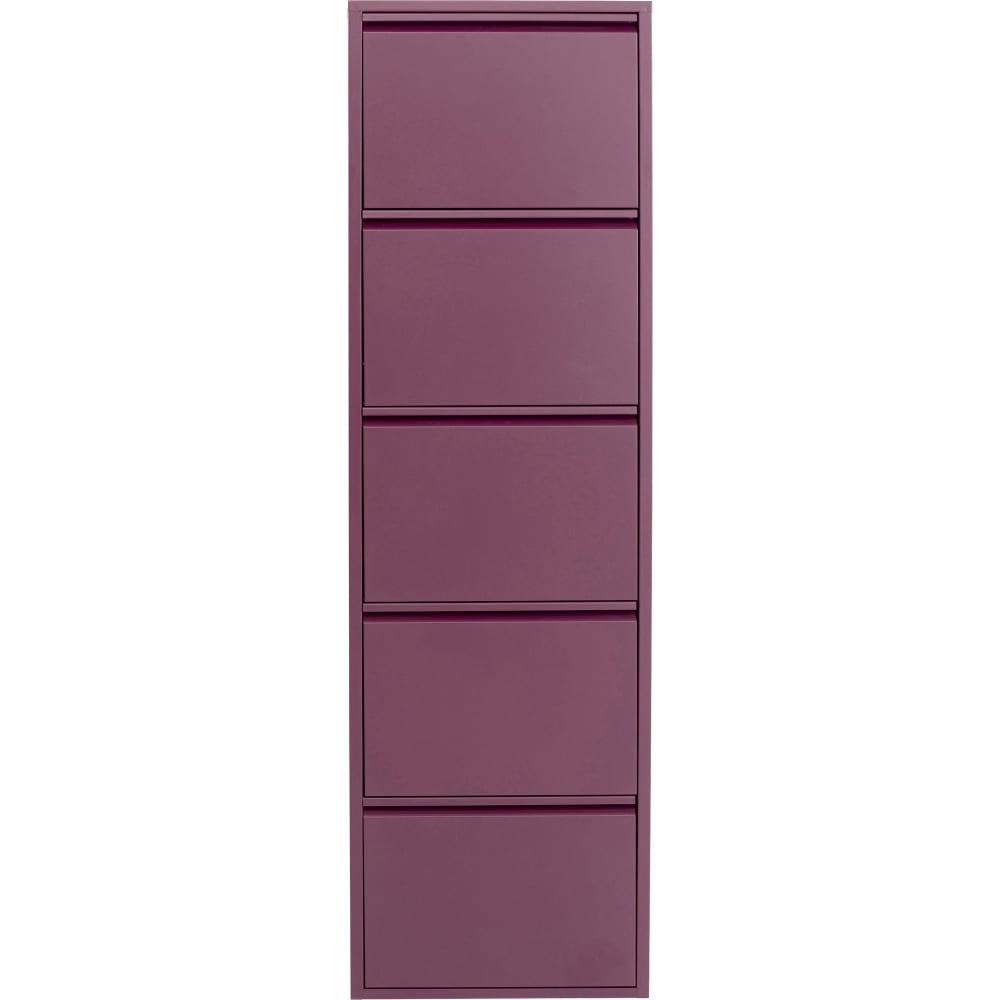 Kare Design Schuhkipper mit 5 Fächern aus Stahl in Beere style modern Violett Stahl