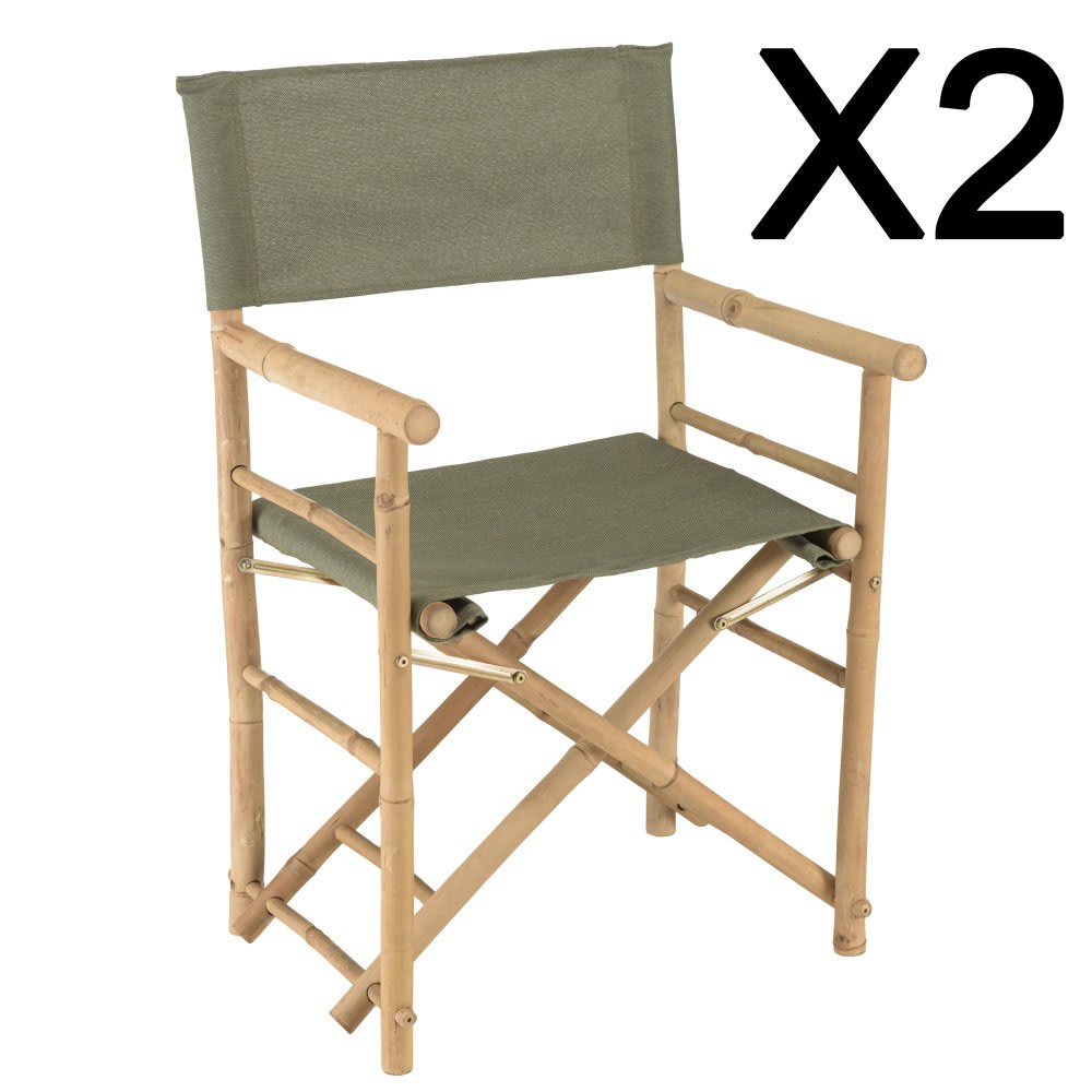 Set de 2 fauteuils pliants