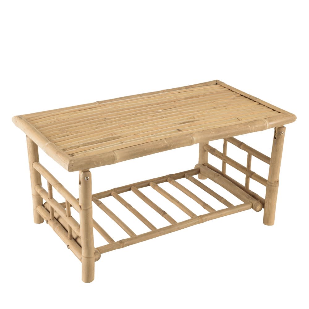 Table basse rectangulaire en bambou 90x49cm