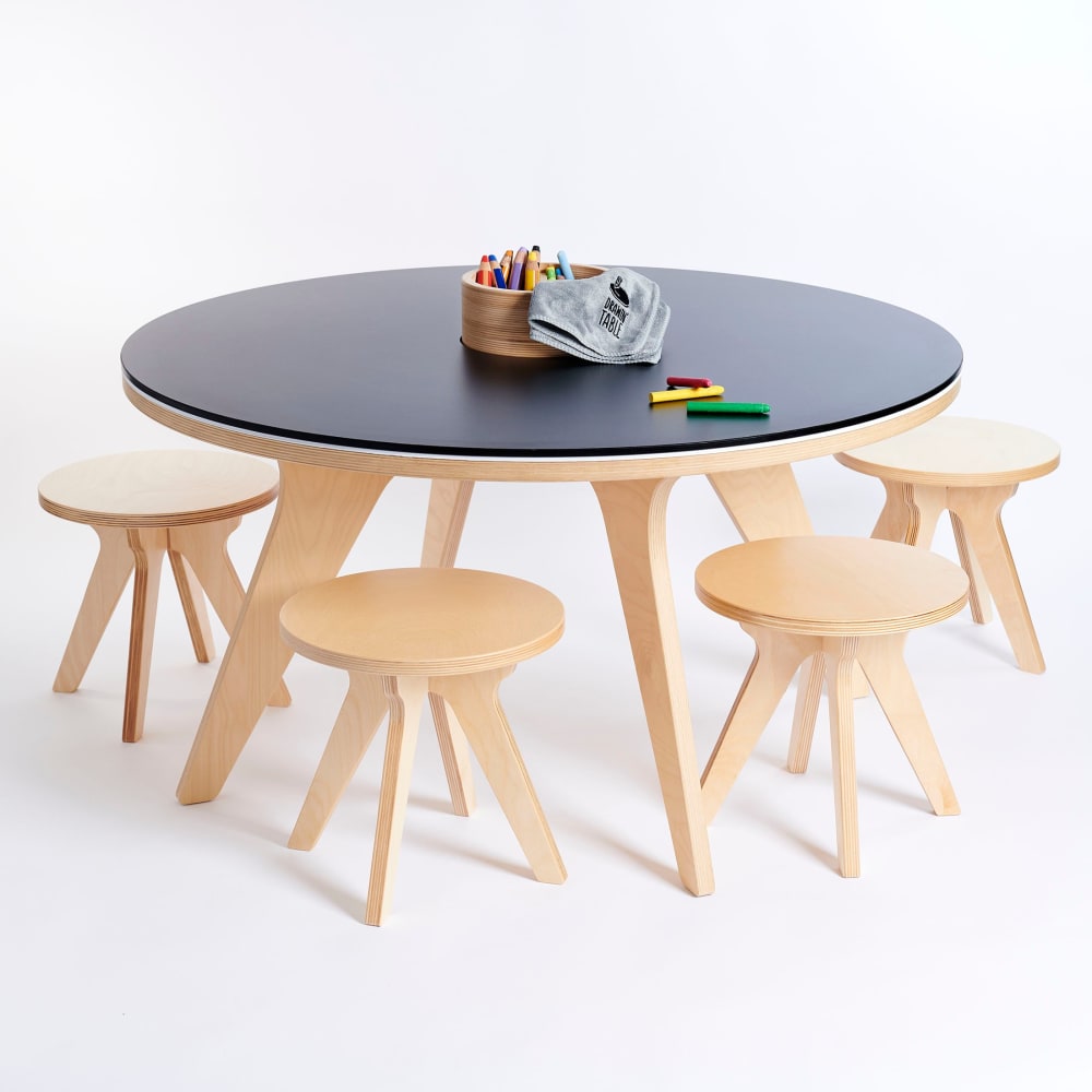 Ensemble Drawin’table® XXL + 4 tabourets – Table à dessin pour enfants