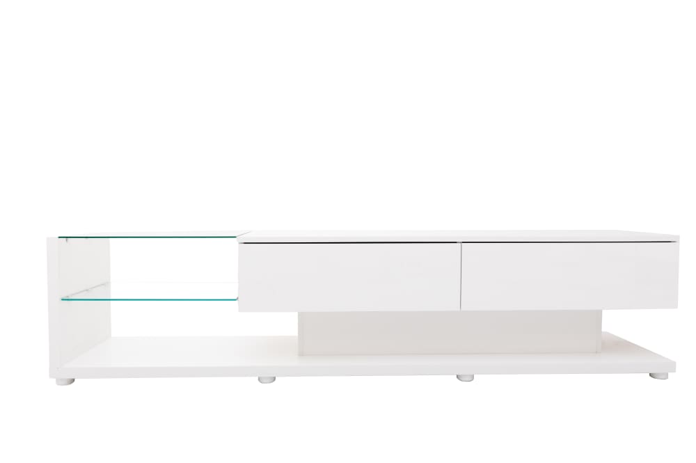 Meuble tv laqué blanc