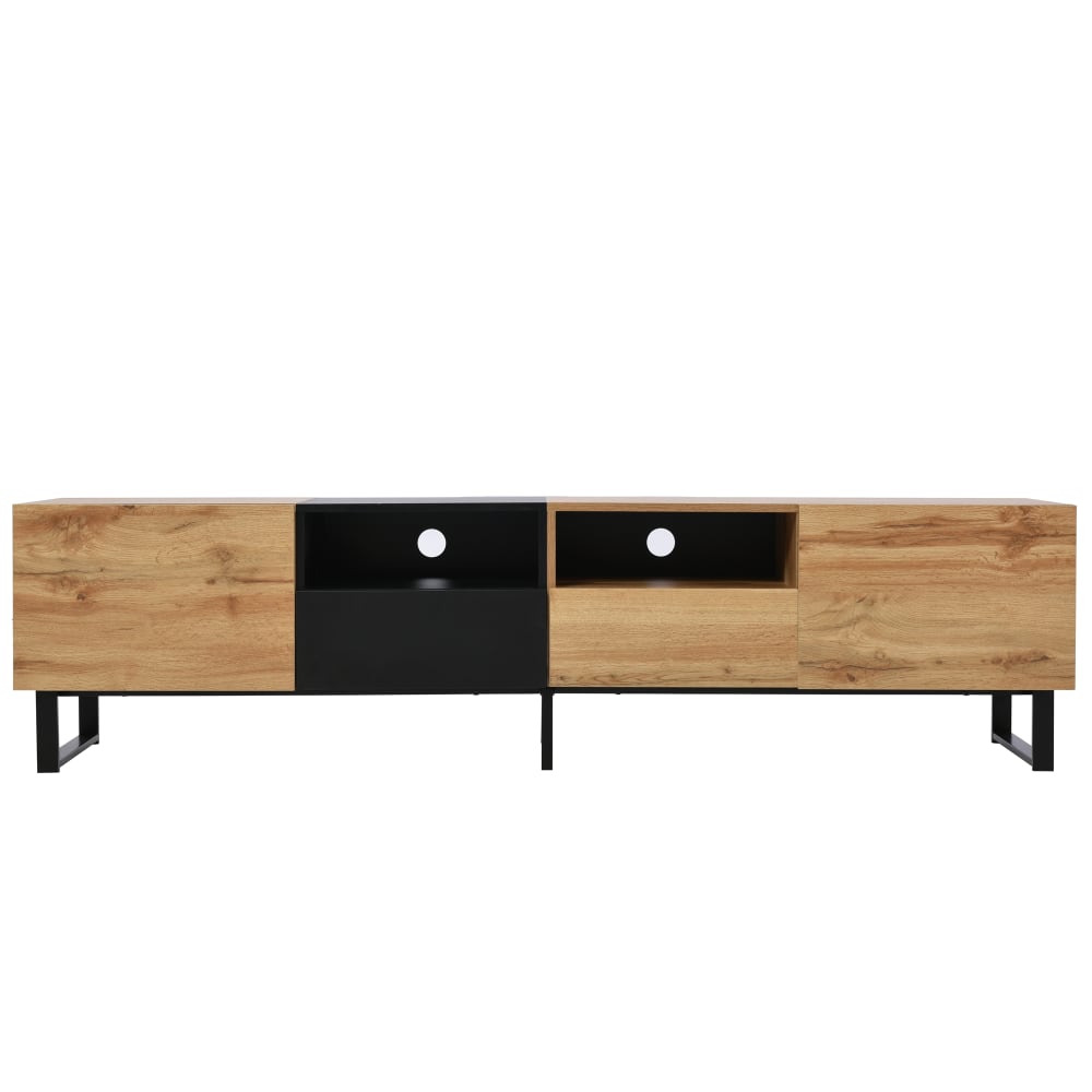 meuble tv 2 portes et