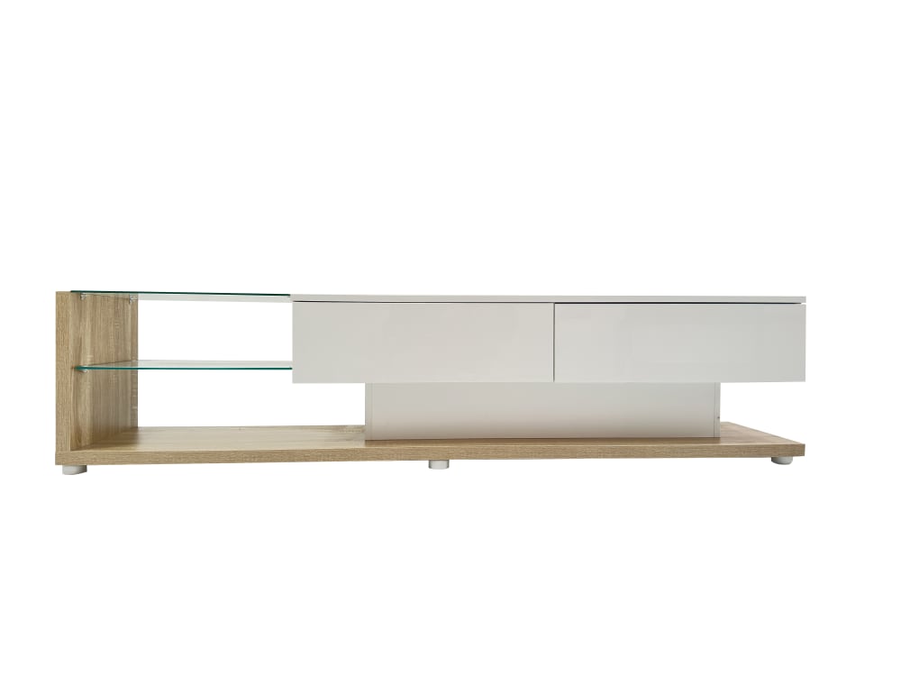 Meuble tv led, laqué
