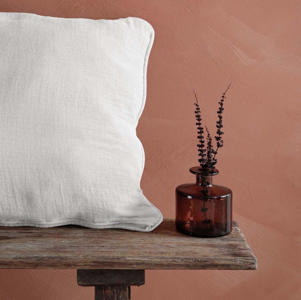 Coussin gaze de coton 45 x 45 cm blanc — vue 3
