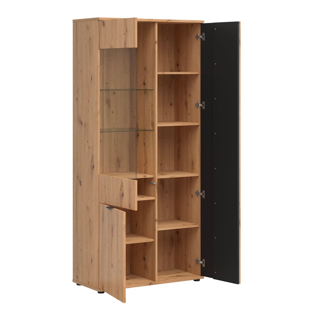 3-türiges Geschirrschrank Spanplatten Laminat Holz - Maisons Du