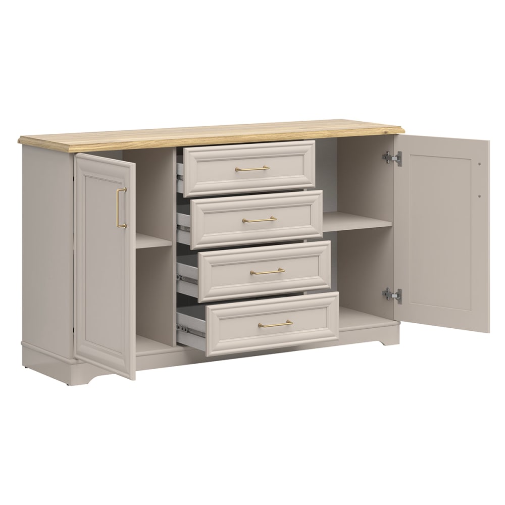Sideboard 2 Türen 4 Schubladen Spanplatten Kaschmir - Maisons Du