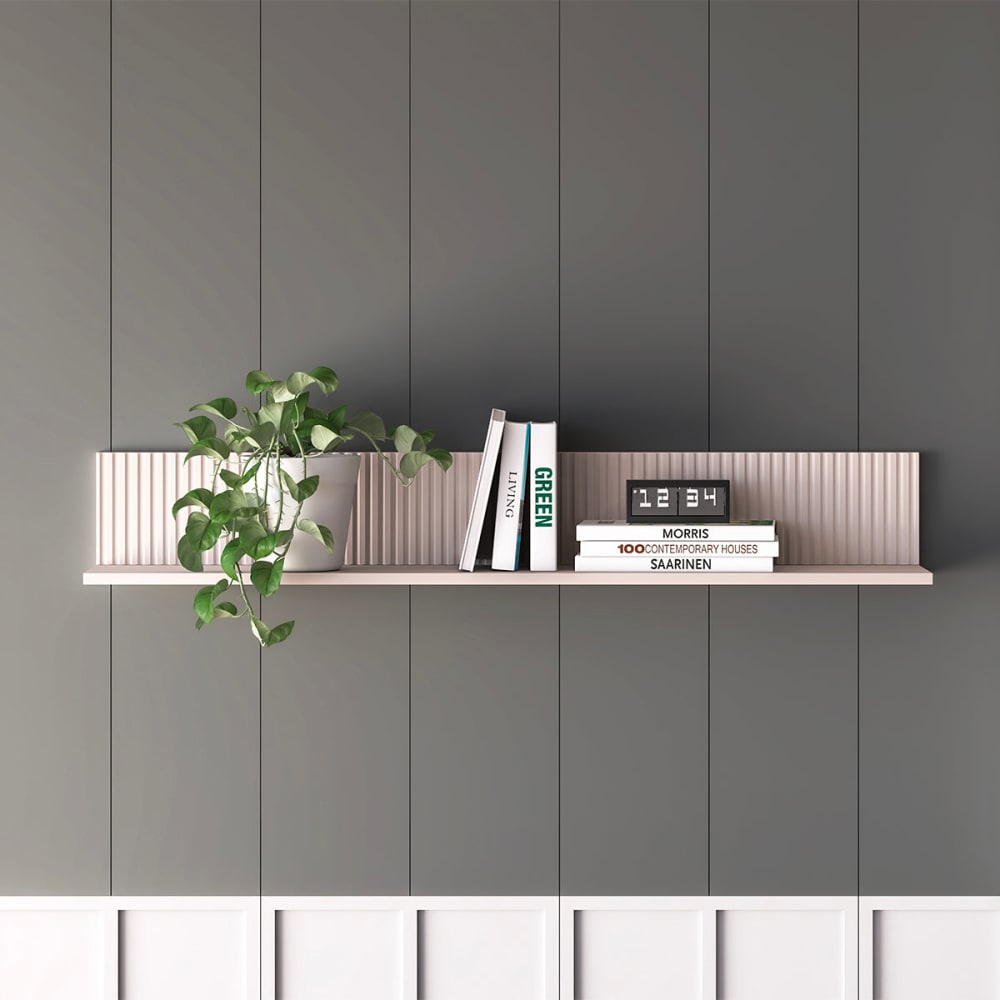 Etagère murale panneaux mdf beige