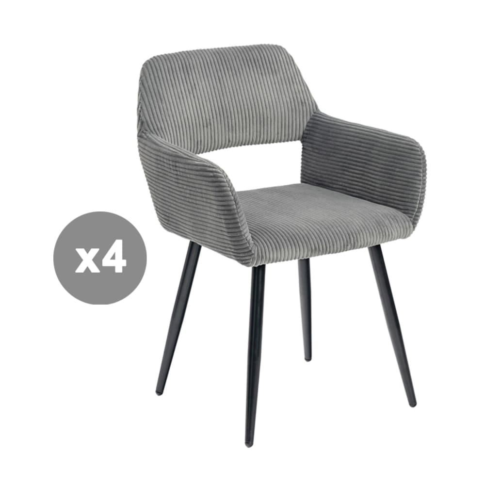 Lot de 4 chaises rembourrées