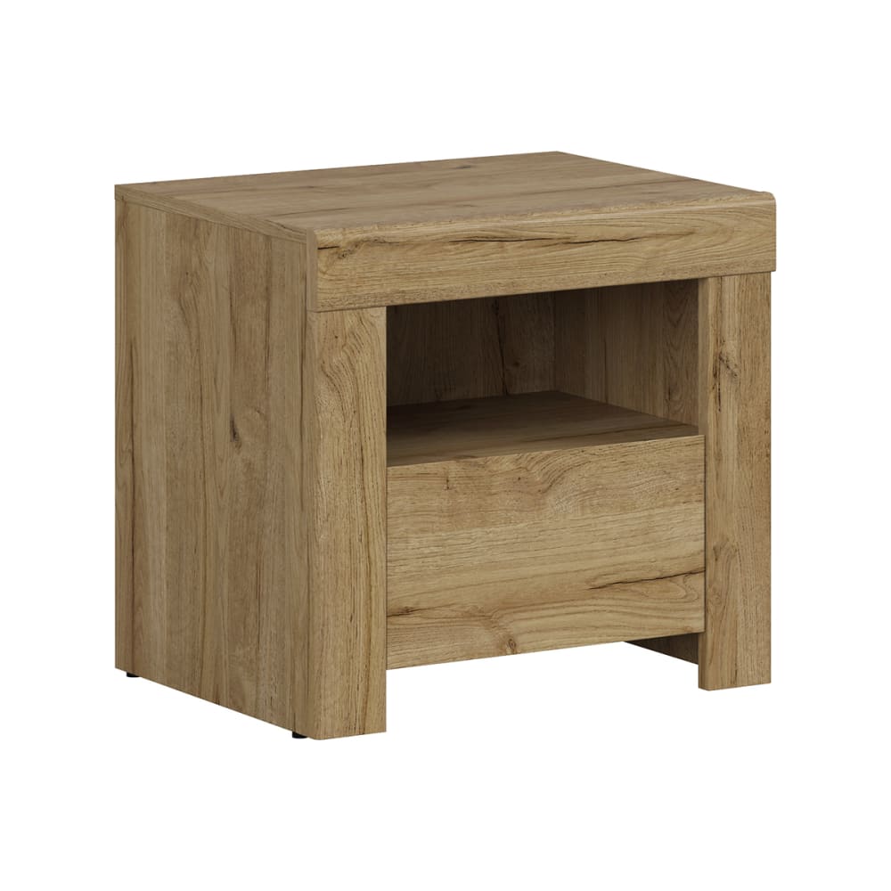 Table de chevet 1 tiroir 1 niche stratifiés beige