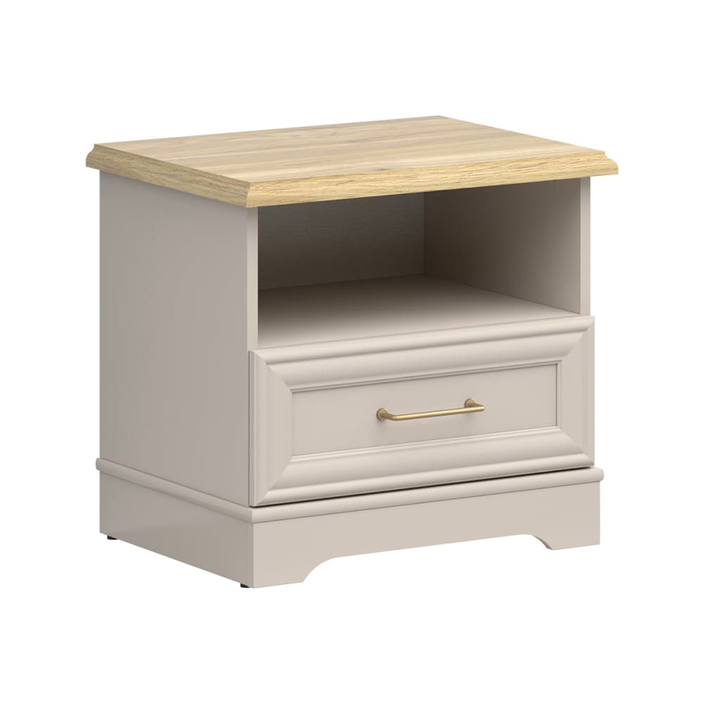 Table de chevet 1 tiroir panneaux aggloméré beige
