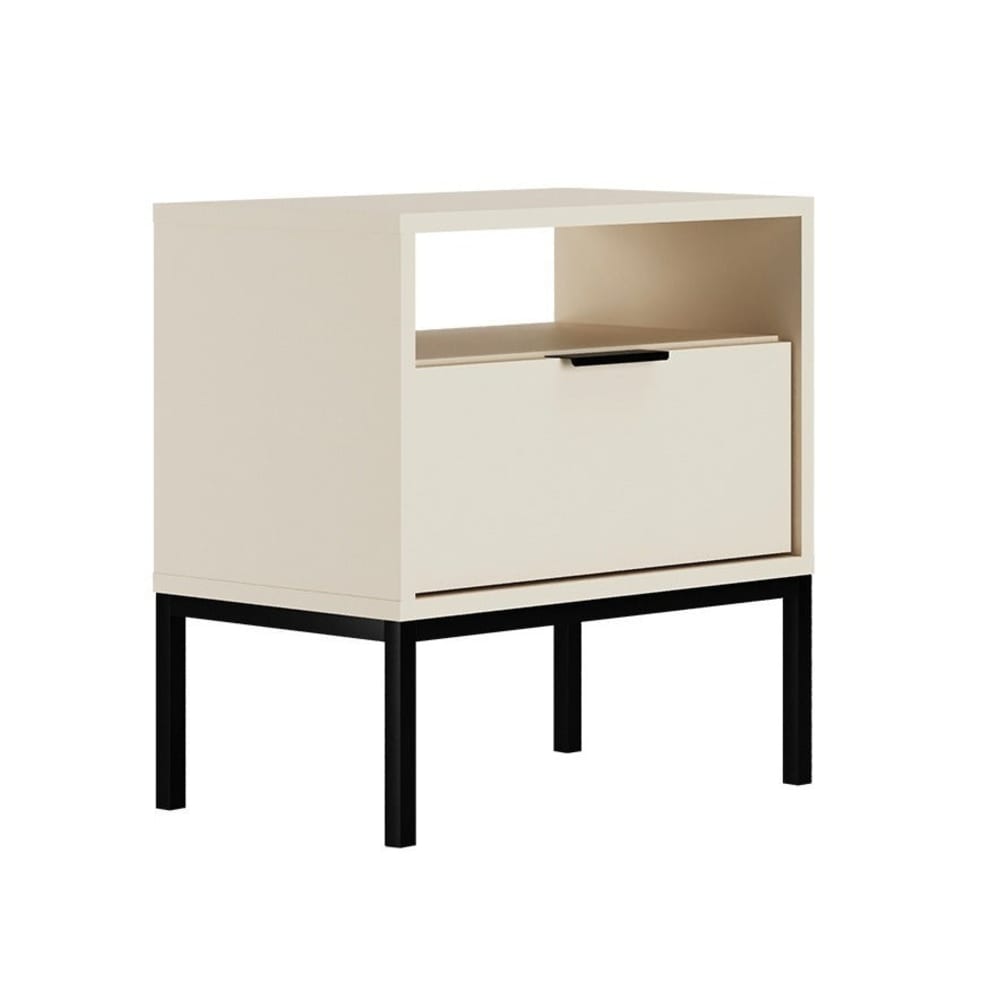 Table de chevet panneaux de particules beige Table de chevet panneaux de particules beige