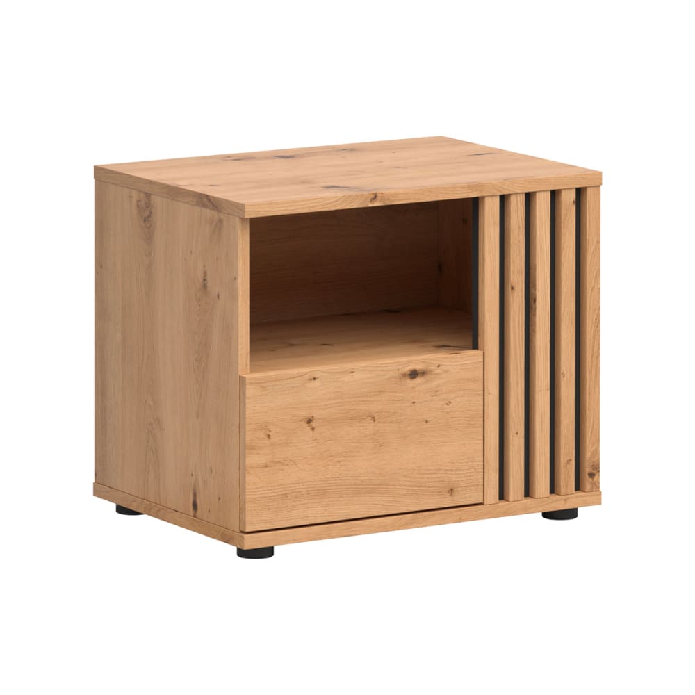 Petits meubles Nachttisch 1 Schublade rechts Spanplatten Laminat Holz style modern Braun Spanplatte