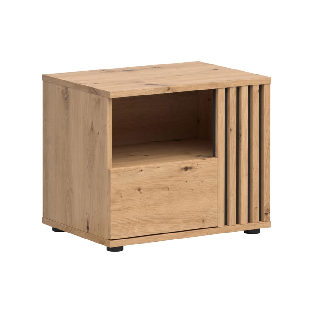 Table de chevet 1 tiroir droite stratifiés beige