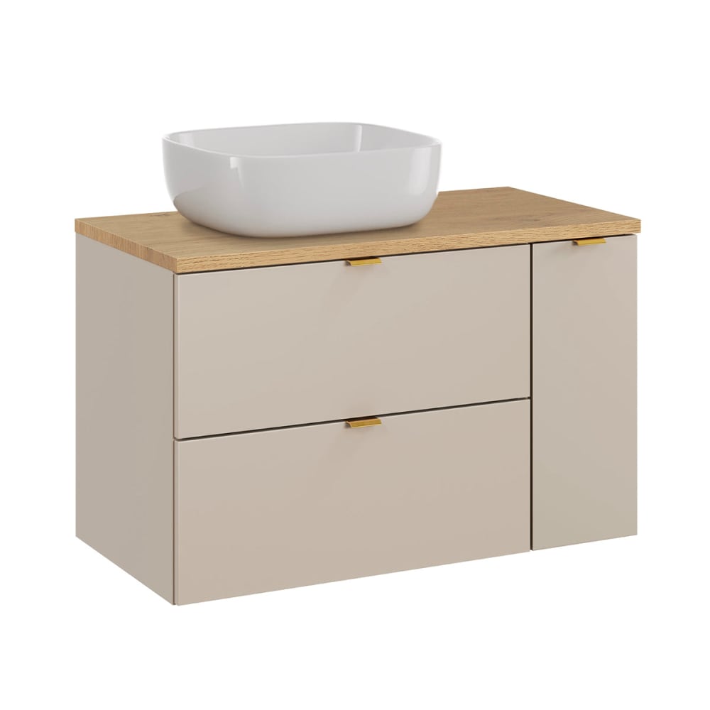 mueble lavabo individual 80cm paneles de melamina cachemira