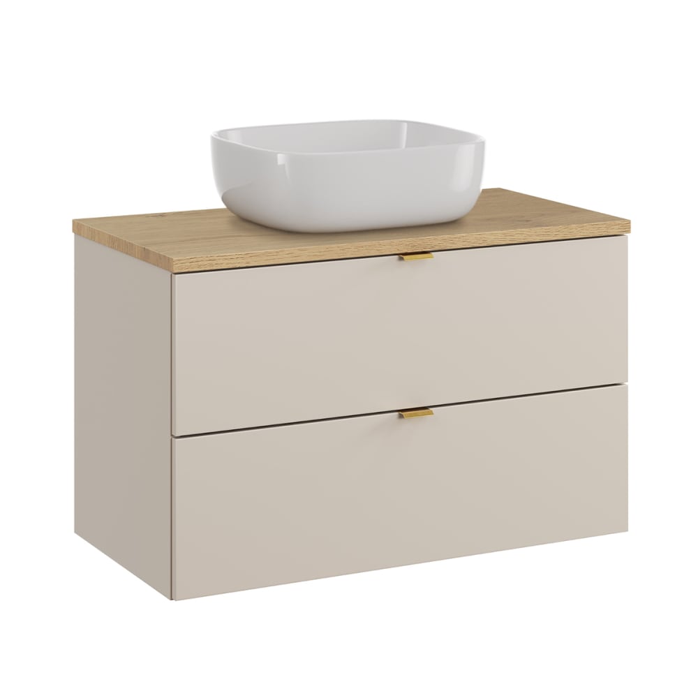 Meuble vasque stratifiés beige