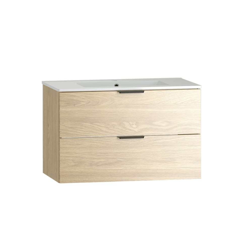 Meuble vasque encastrée stratifiés beige