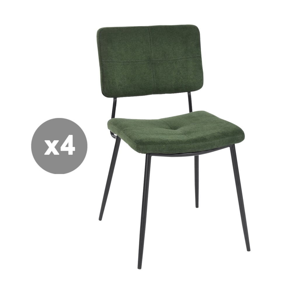 Lot de 4 chaises industrielles
