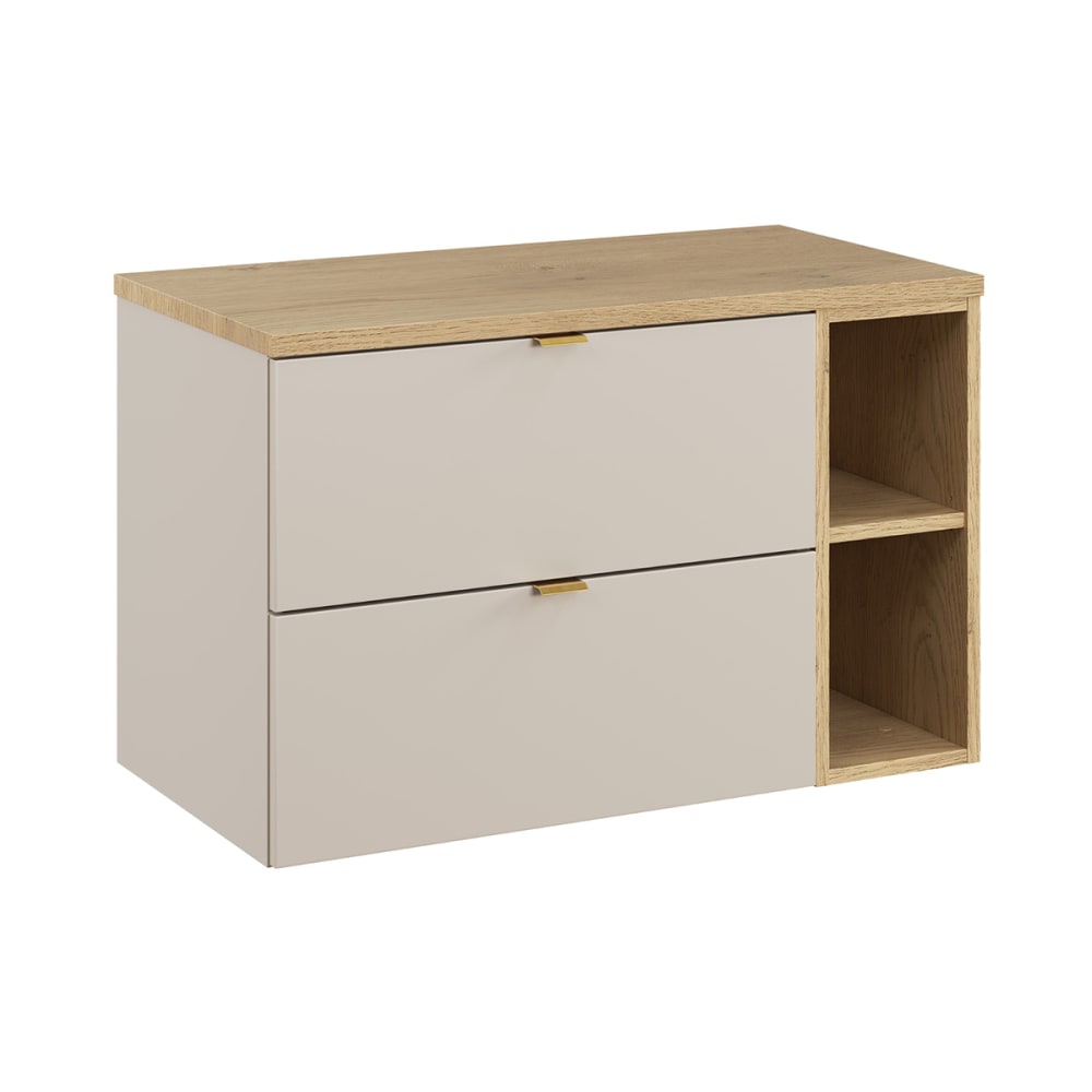 Meuble sous-vasque stratifiés beige