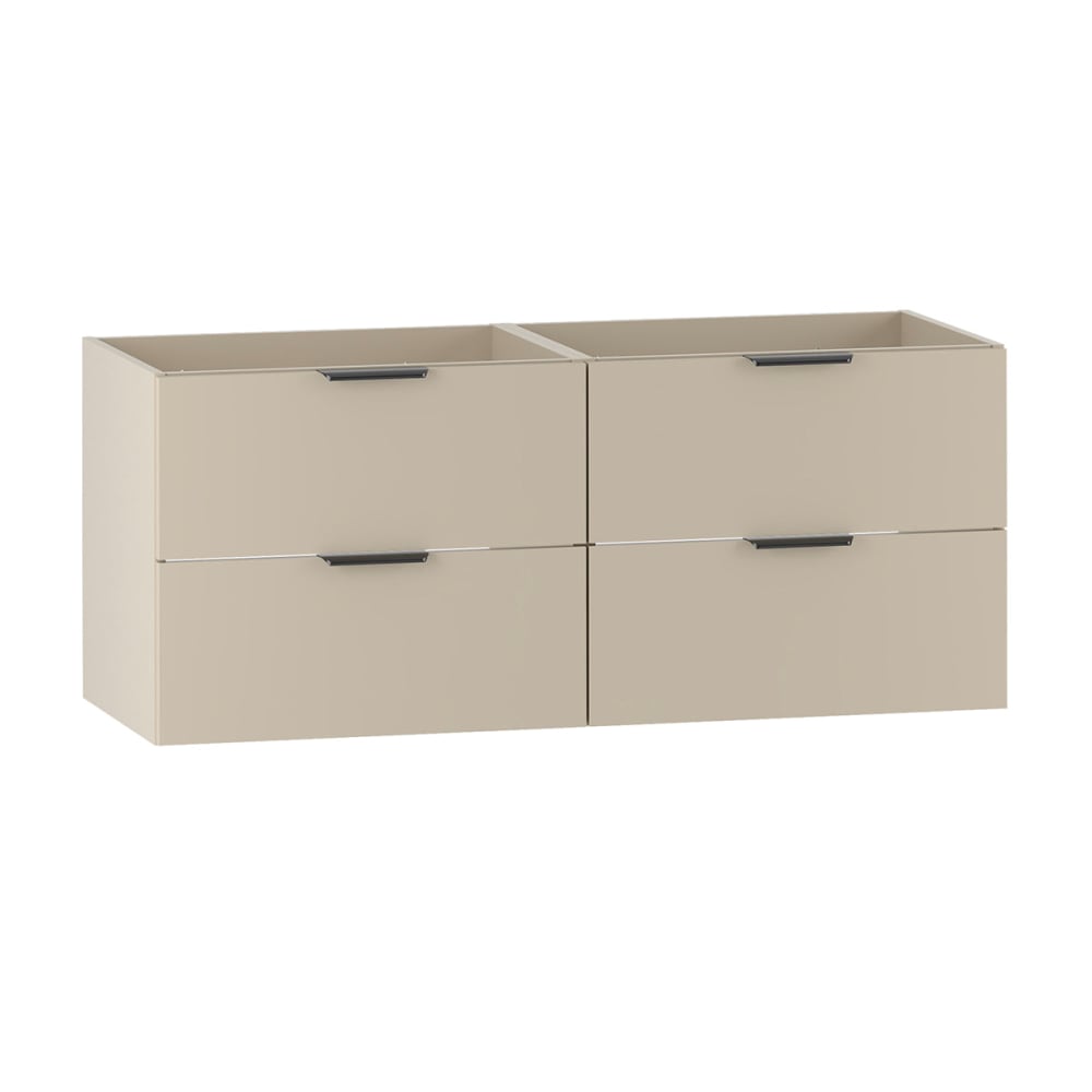 Petits meubles Waschtischunterschrank 120cm Melamin Kaschmir Beige Spanplatte