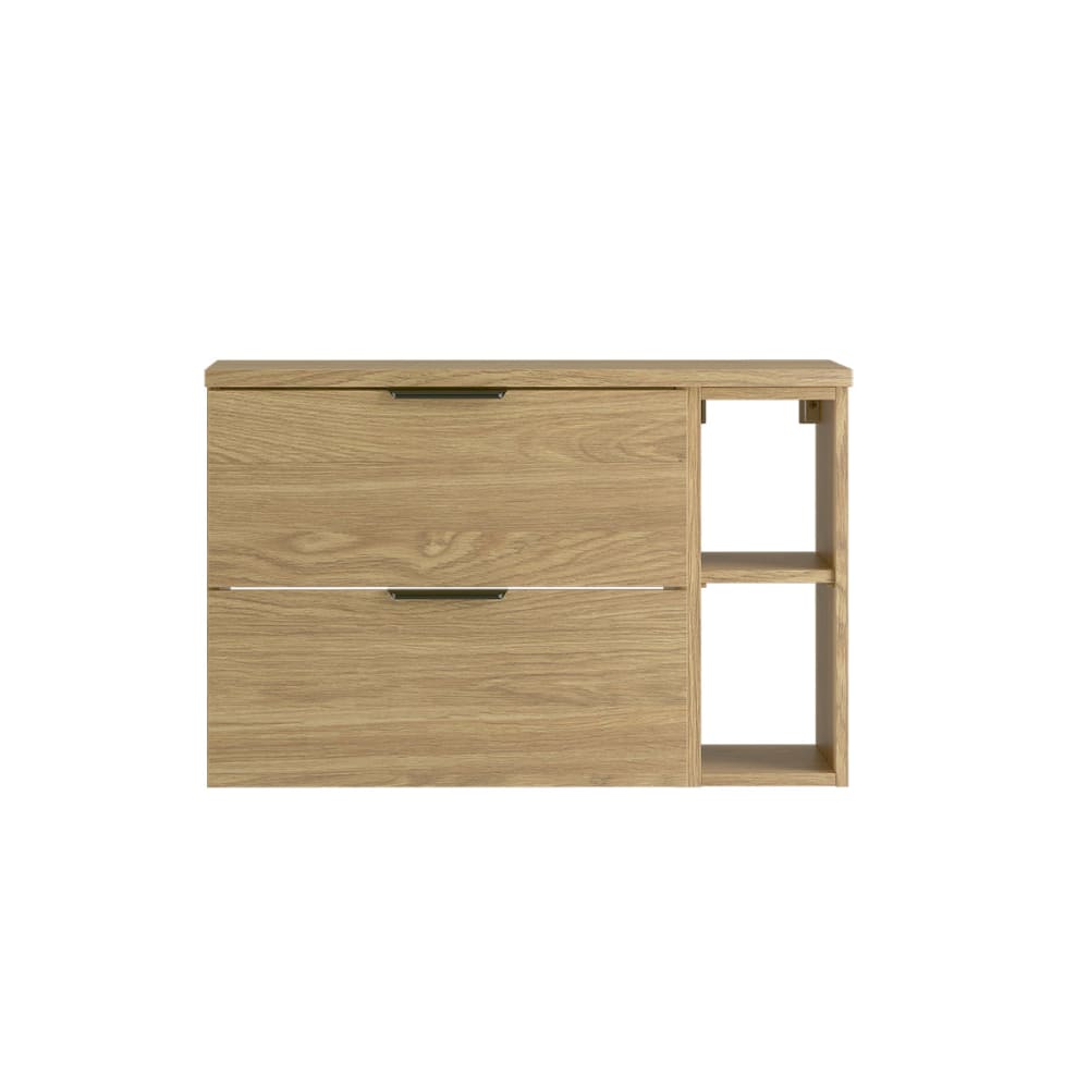 Waschtischunterschrank 80cm 2 Nischen Melamin Holz - Maisons Du