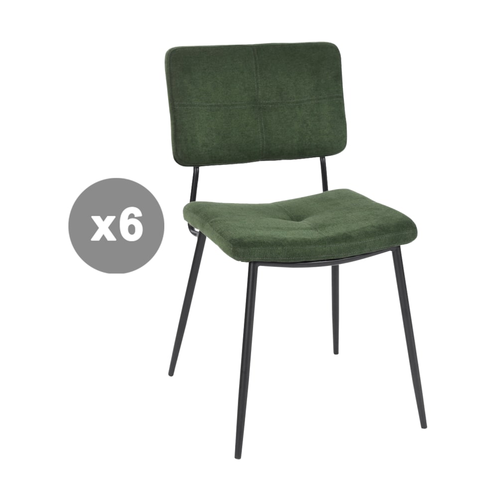 Lot de 6 chaises industrielles
