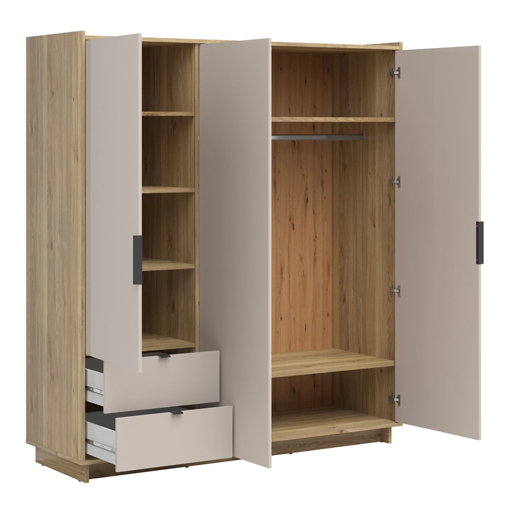 Schrank 3 Türen 2 Schubladen und Holz Spanplatten Laminat