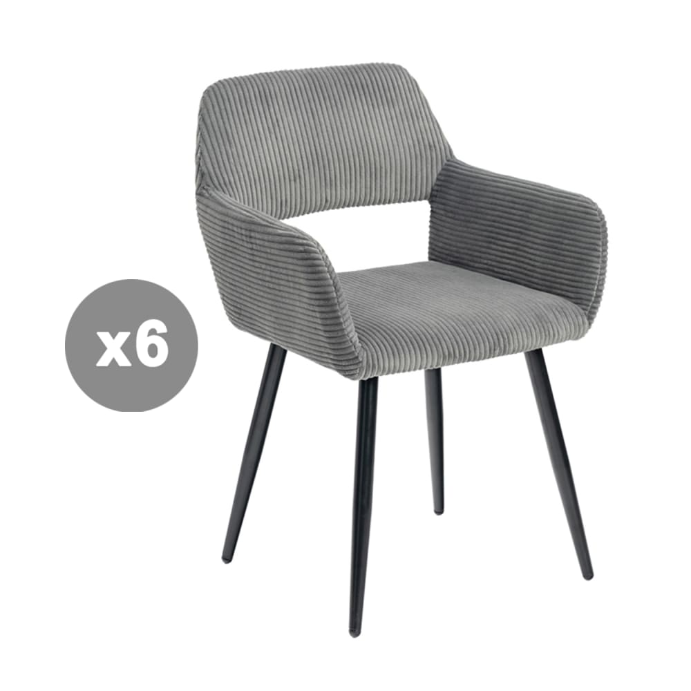 Lot de 6 chaises rembourrées