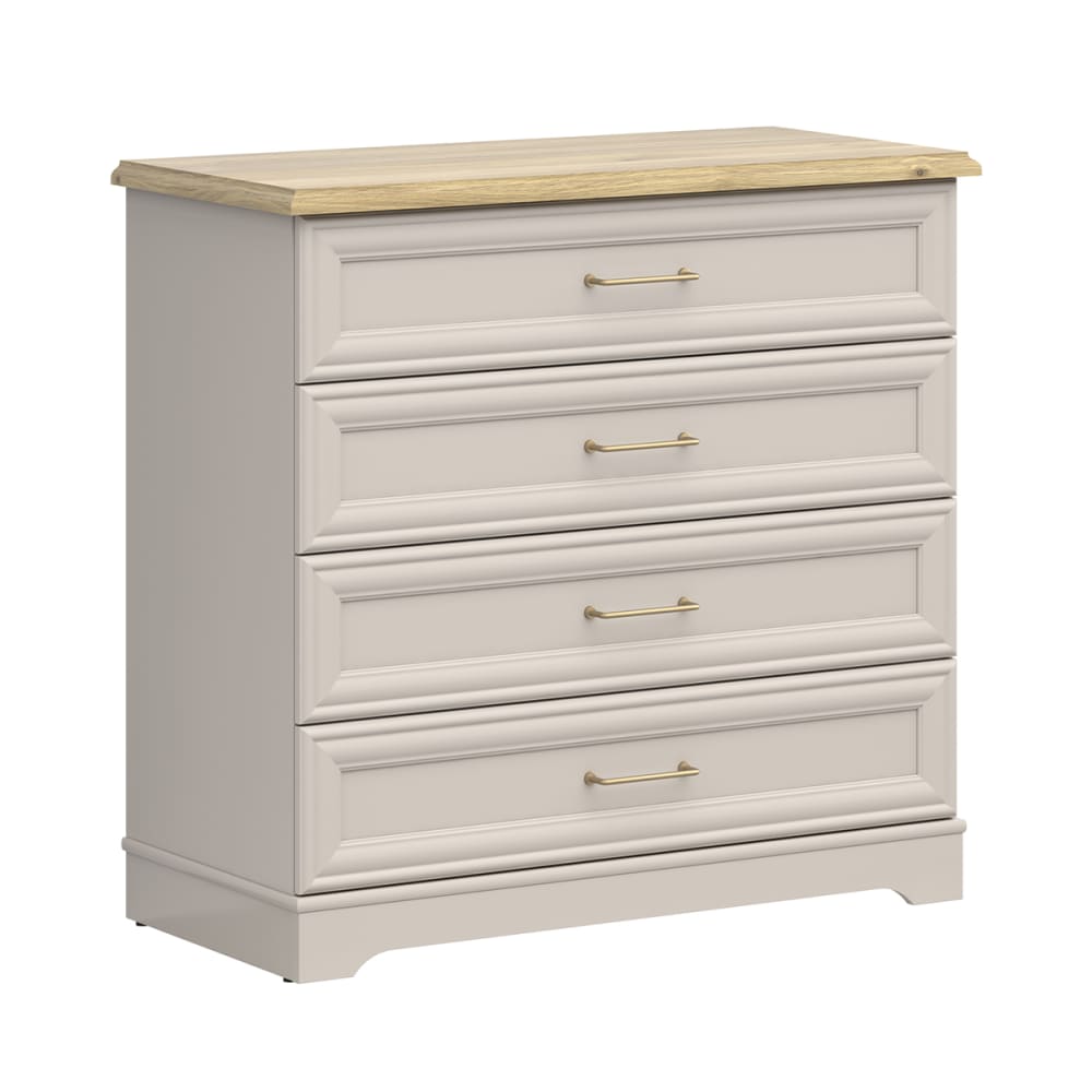 Commode 4 tiroirs stratifiés beige