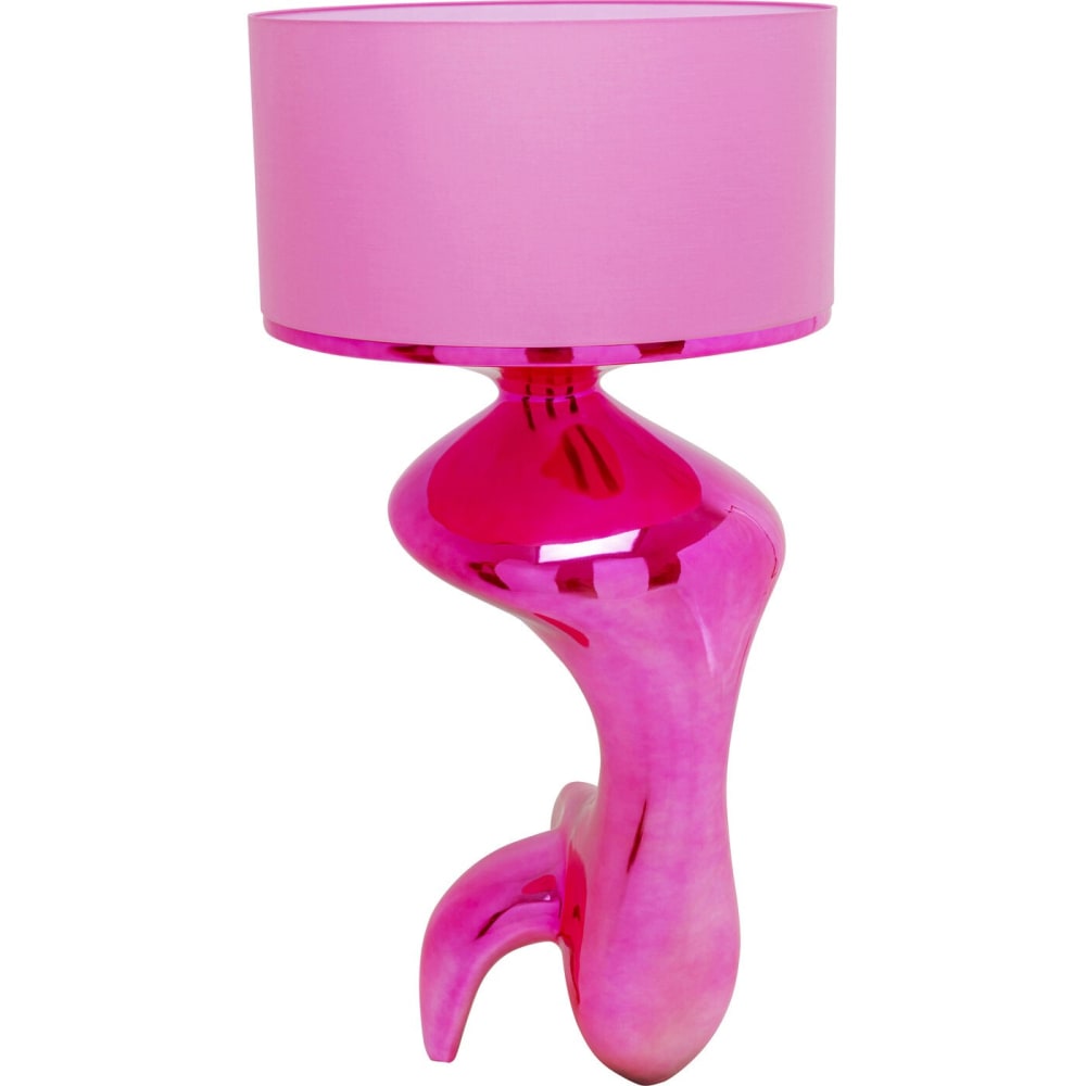 Lampadaire en fibre de verre rose