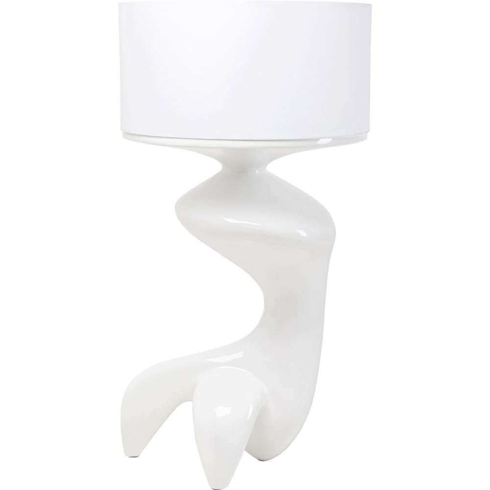 Lampadaire en fibre de verre blanche