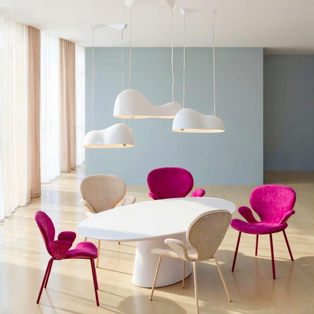 Suspension en fibre de verre blanche — vue 3