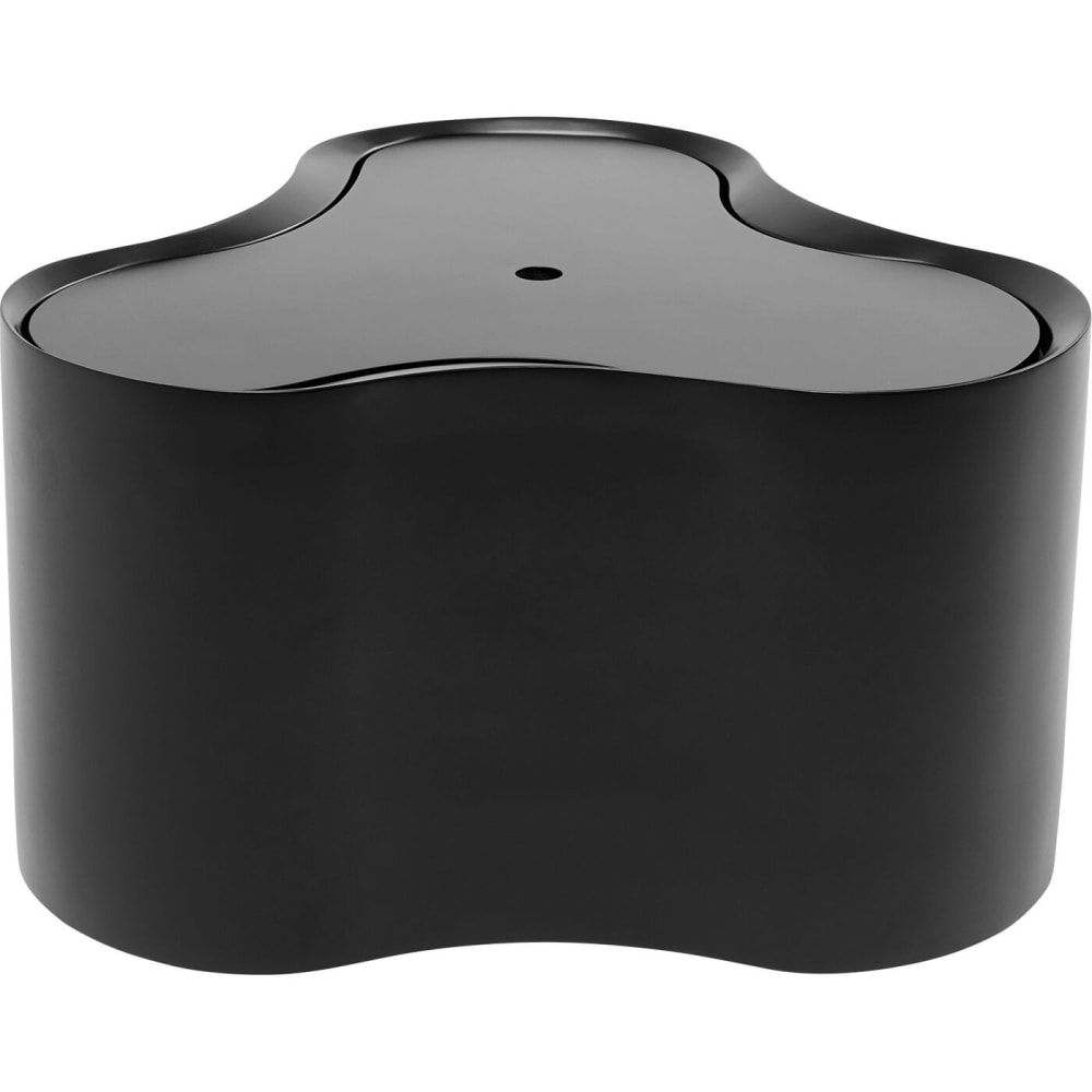 Table basse avec rangement en fibre de verre noire