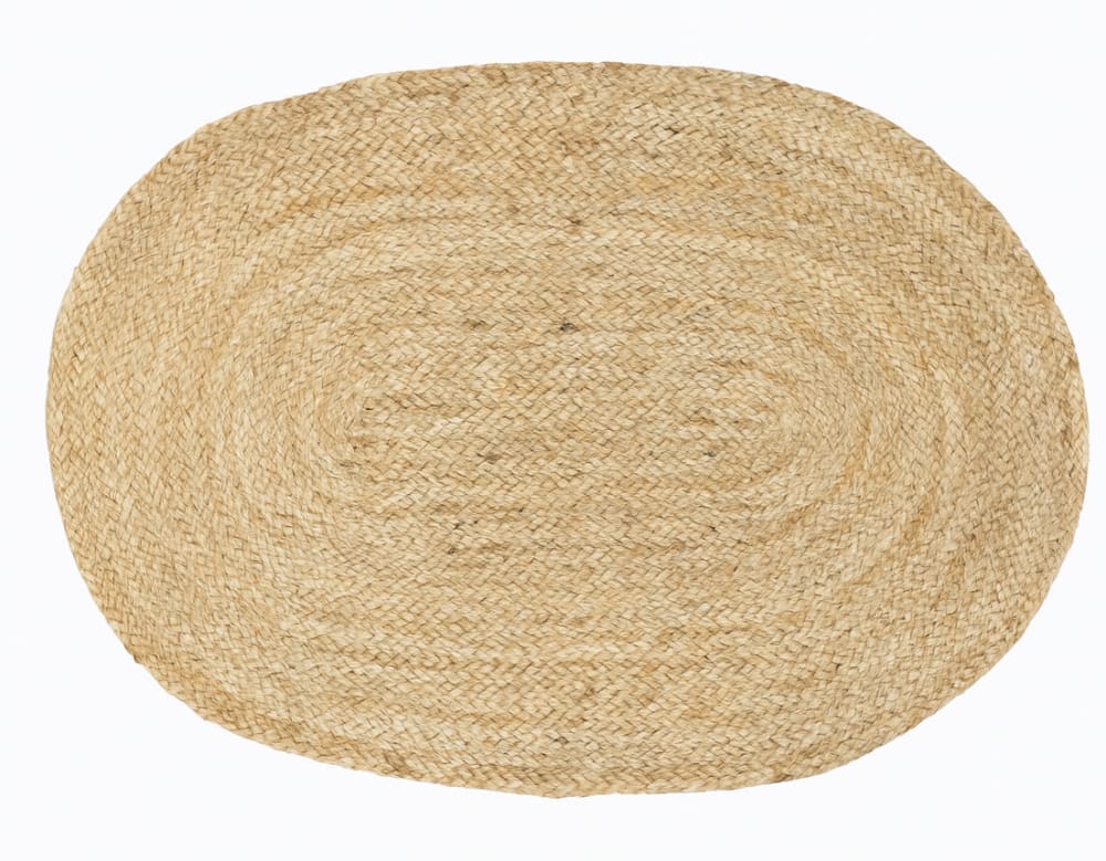 Tapis ovale en jute naturelle tissée 75 x 47 cm — vue 3