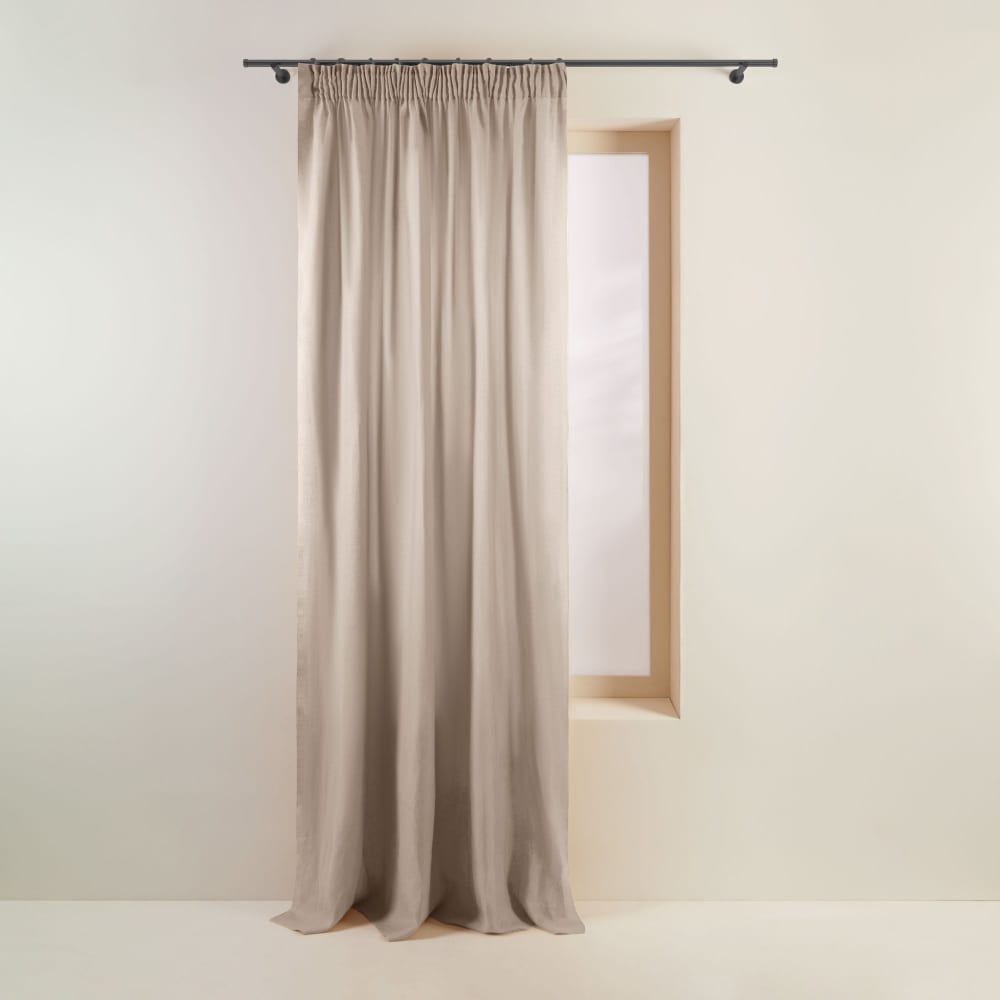 rideau en lin beige 200x280
