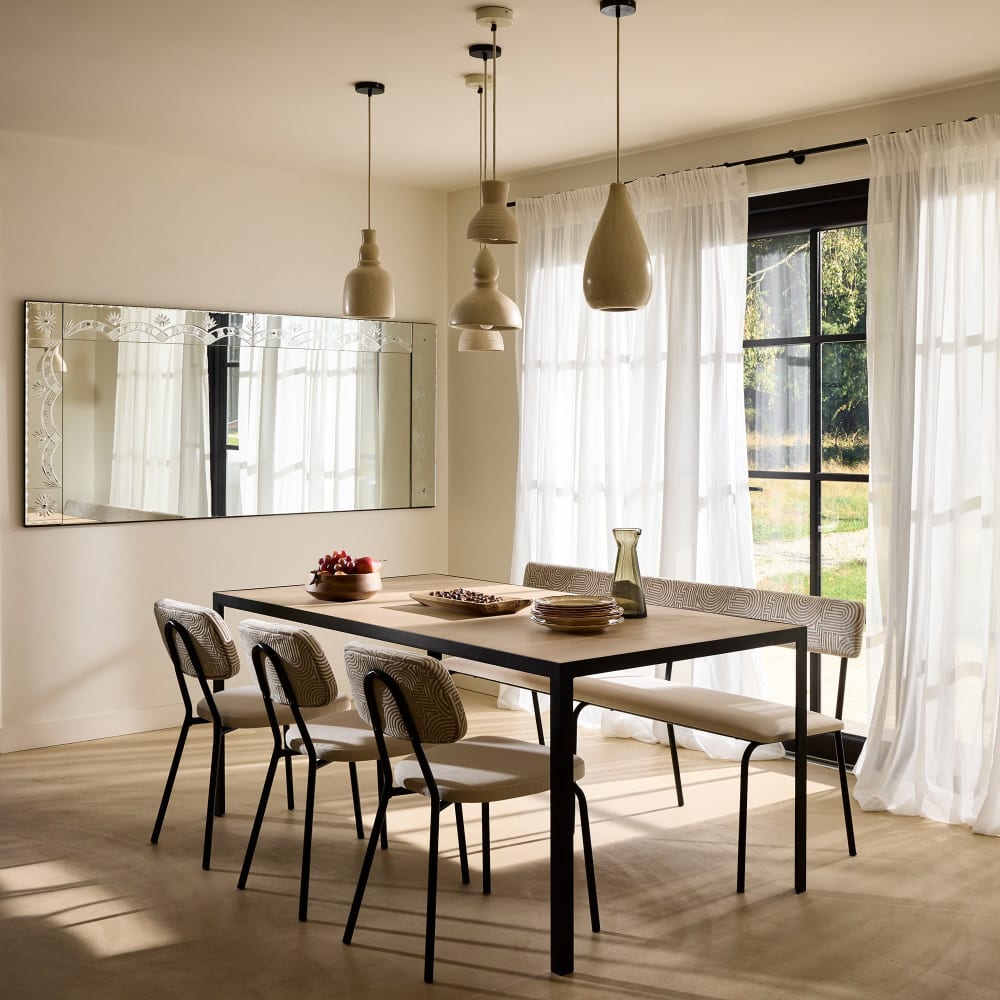 Voilage en coton blanc 145x280 cm