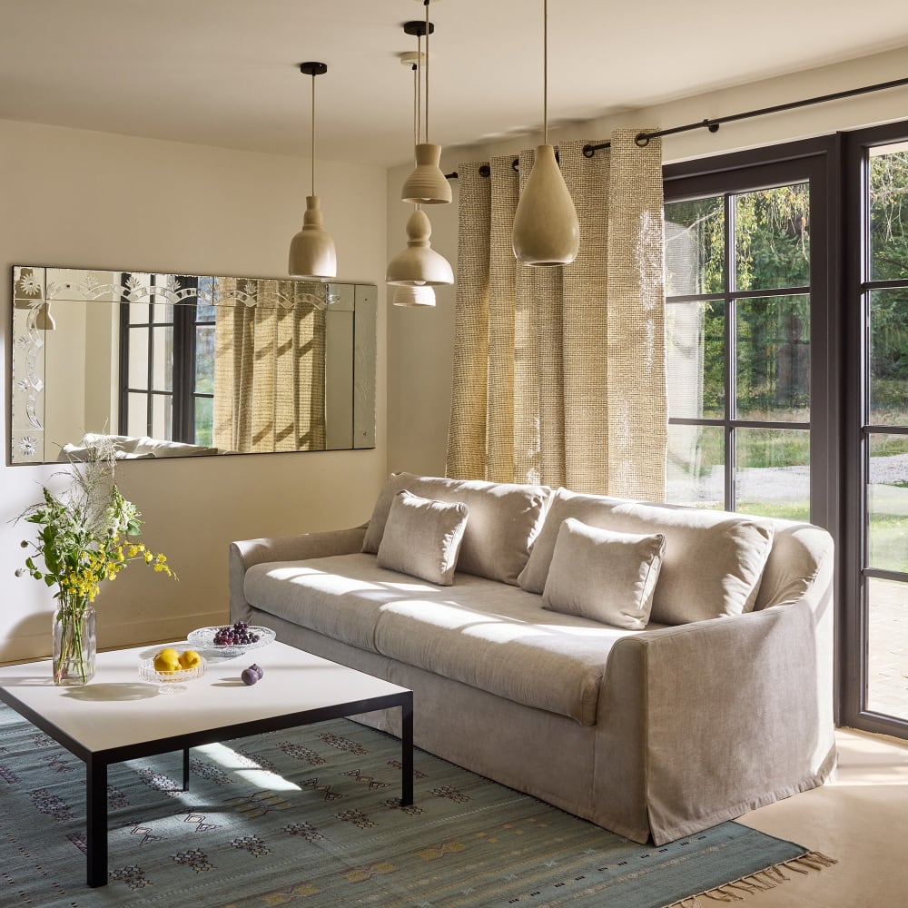 Rideau en acrylique  naturel 136x280 cm