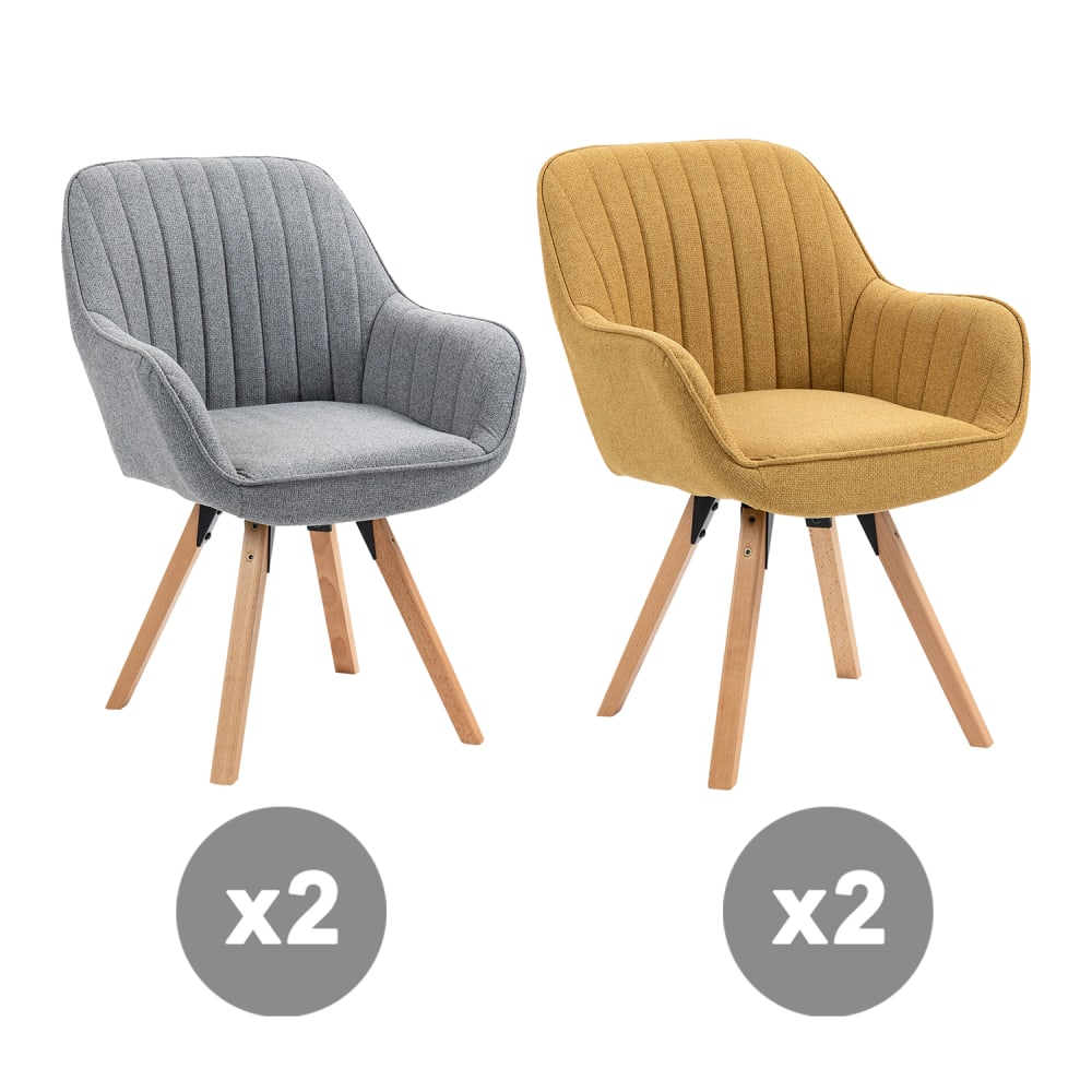Lot de 4 chaises pivotantes - scandinave
