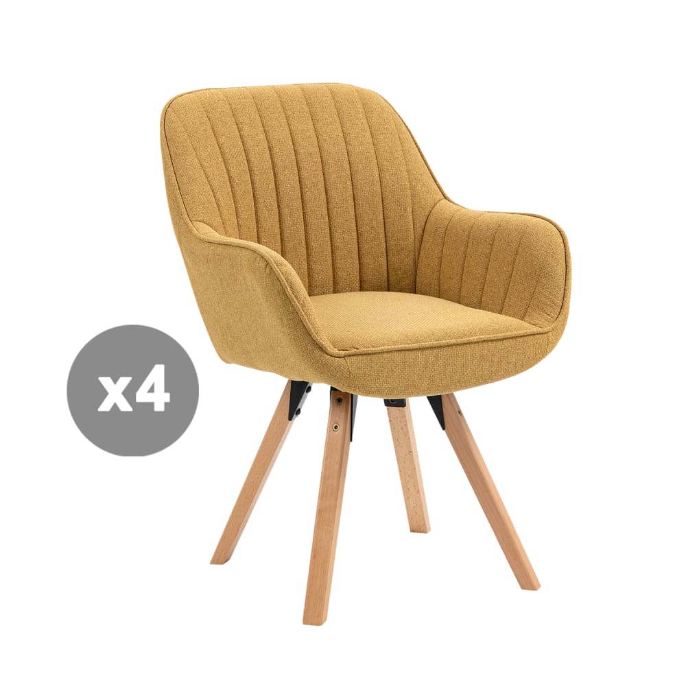 Lot 4 chaises salle - accoudoirs