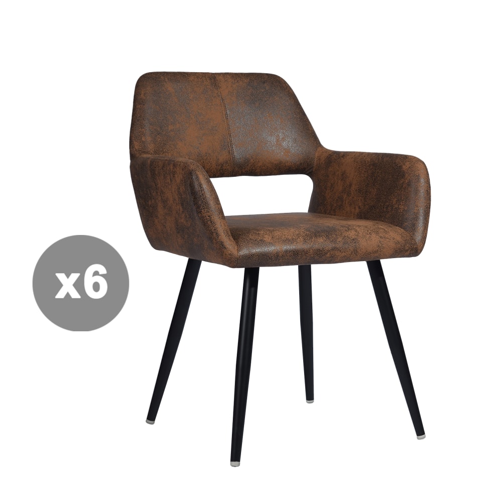 Lot de 6 chaises retro