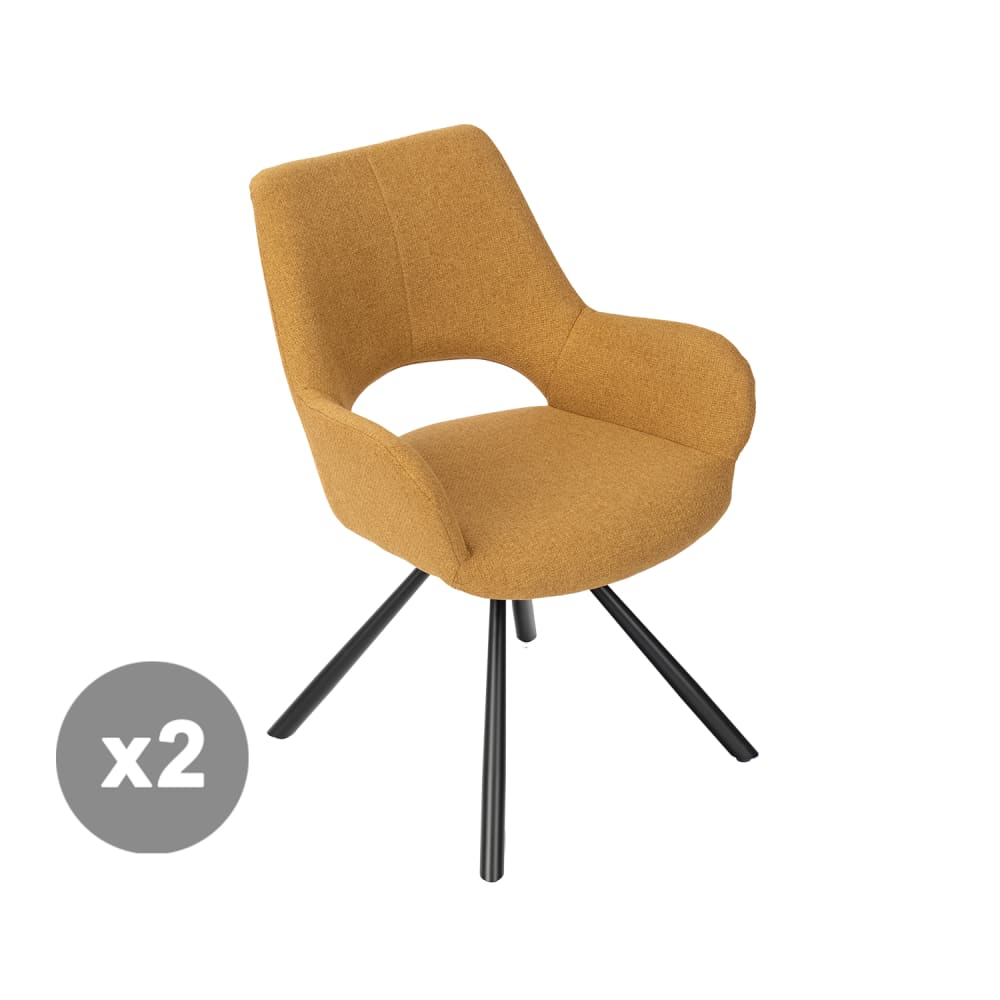 Lot de 2 chaises en tissu
