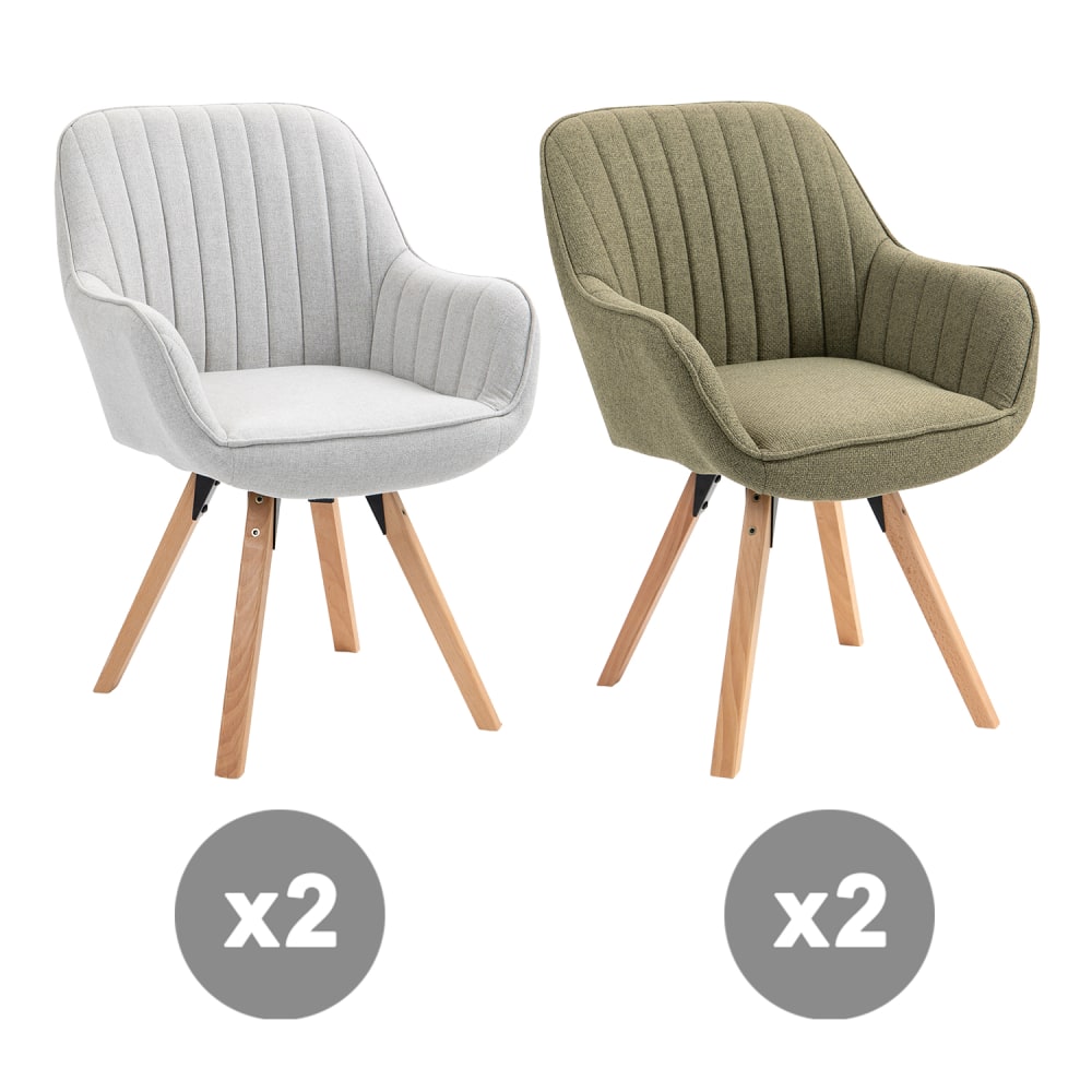 Lot de 4 chaises pivotantes - style