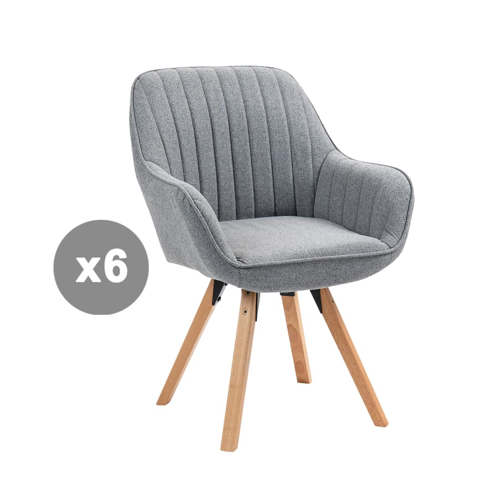 Lot de 6 chaises pivotantes