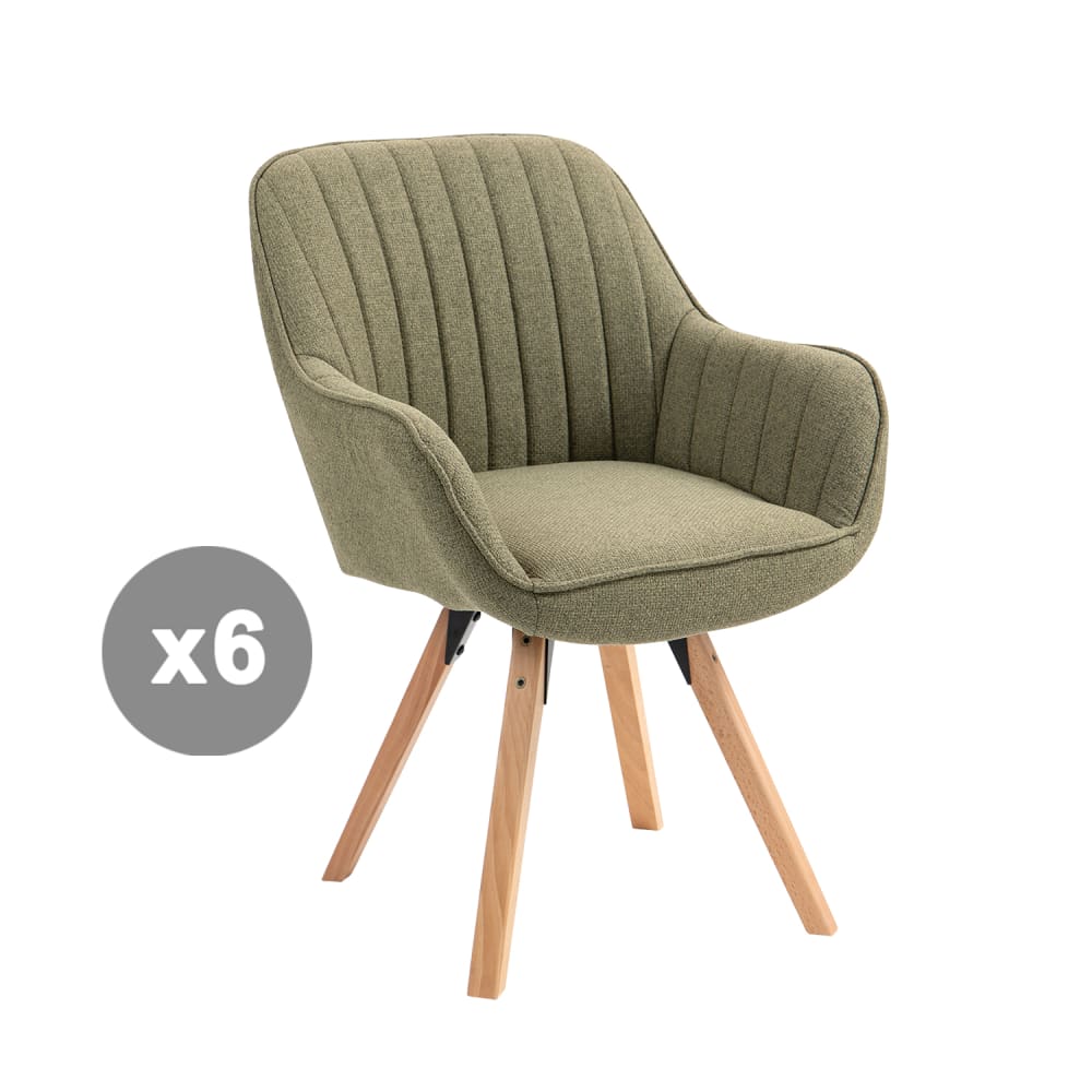 Lot de 6 chaises pivotantes - scandinave