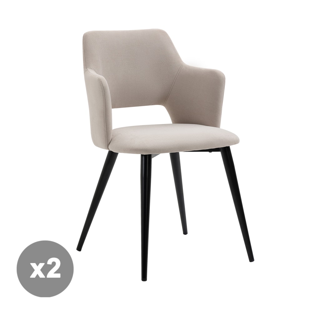 Lot de 2 chaises salle
