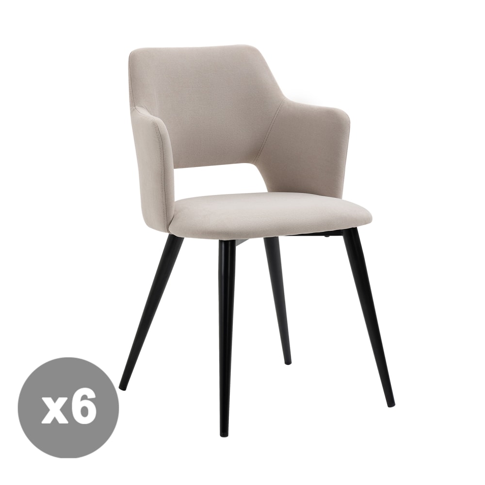 Lot de 6 chaises salle