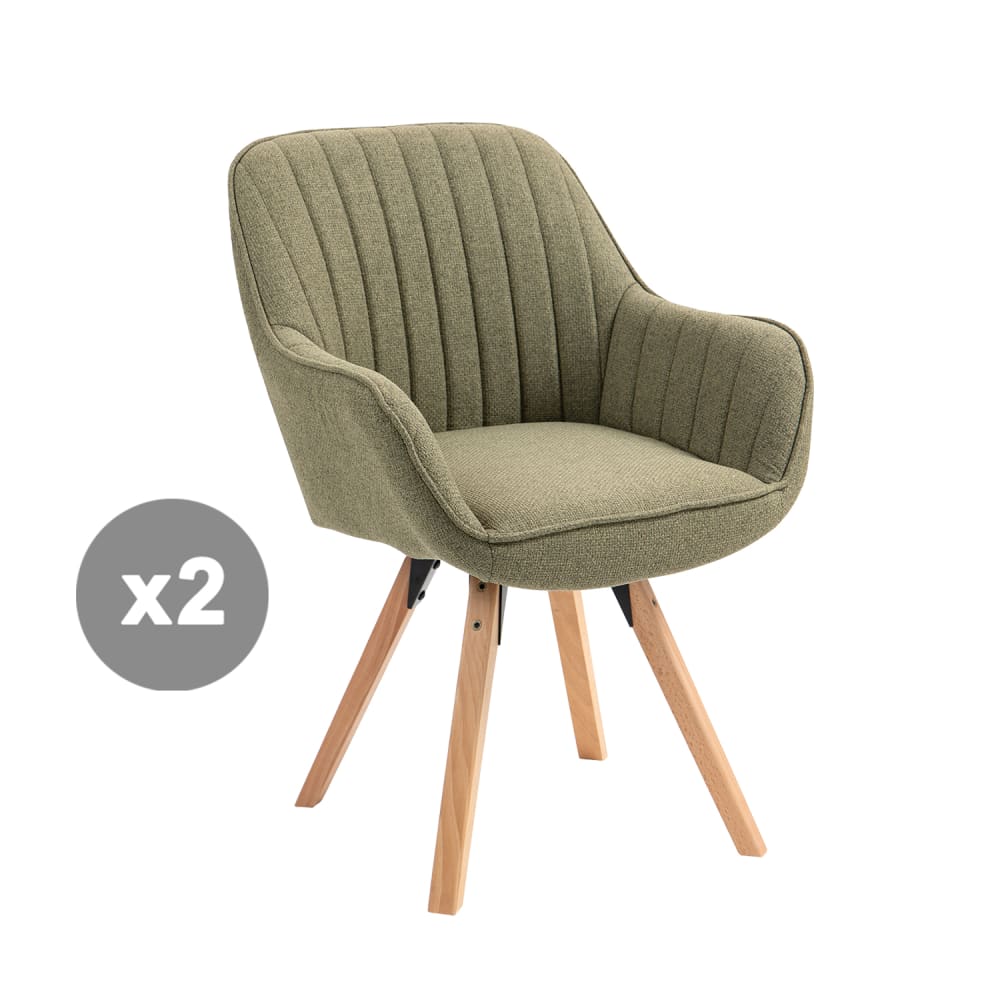 Lot de 2 chaises pivotantes - style