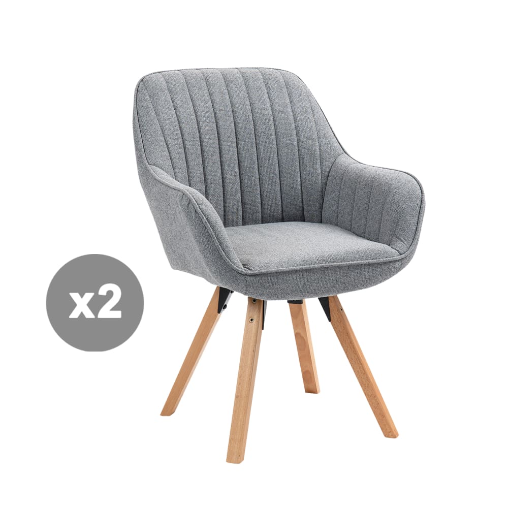 Lot de 2 chaises pivotantes - style