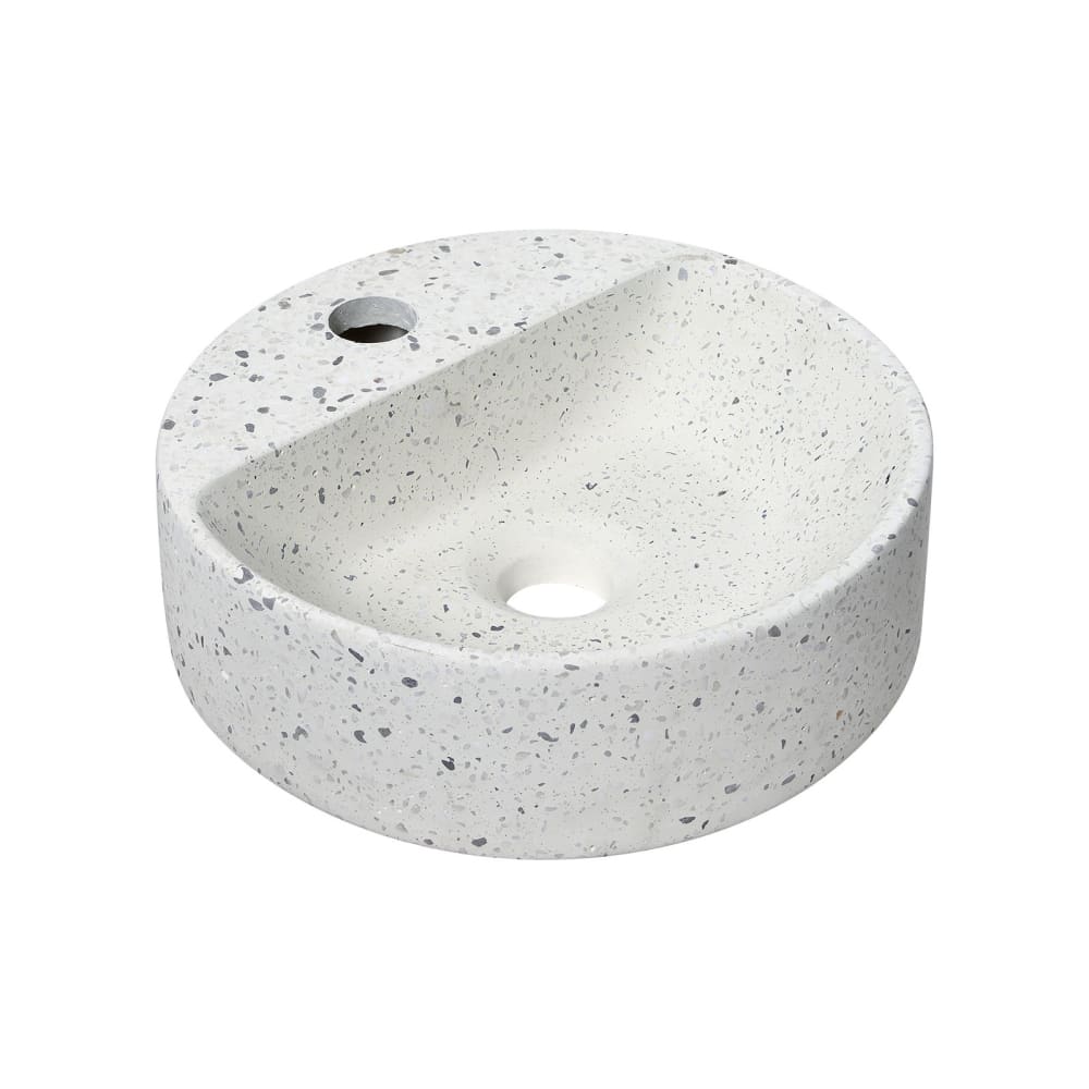 Vasque lave-mains  à suspendre ronde en terrazzo 30cm