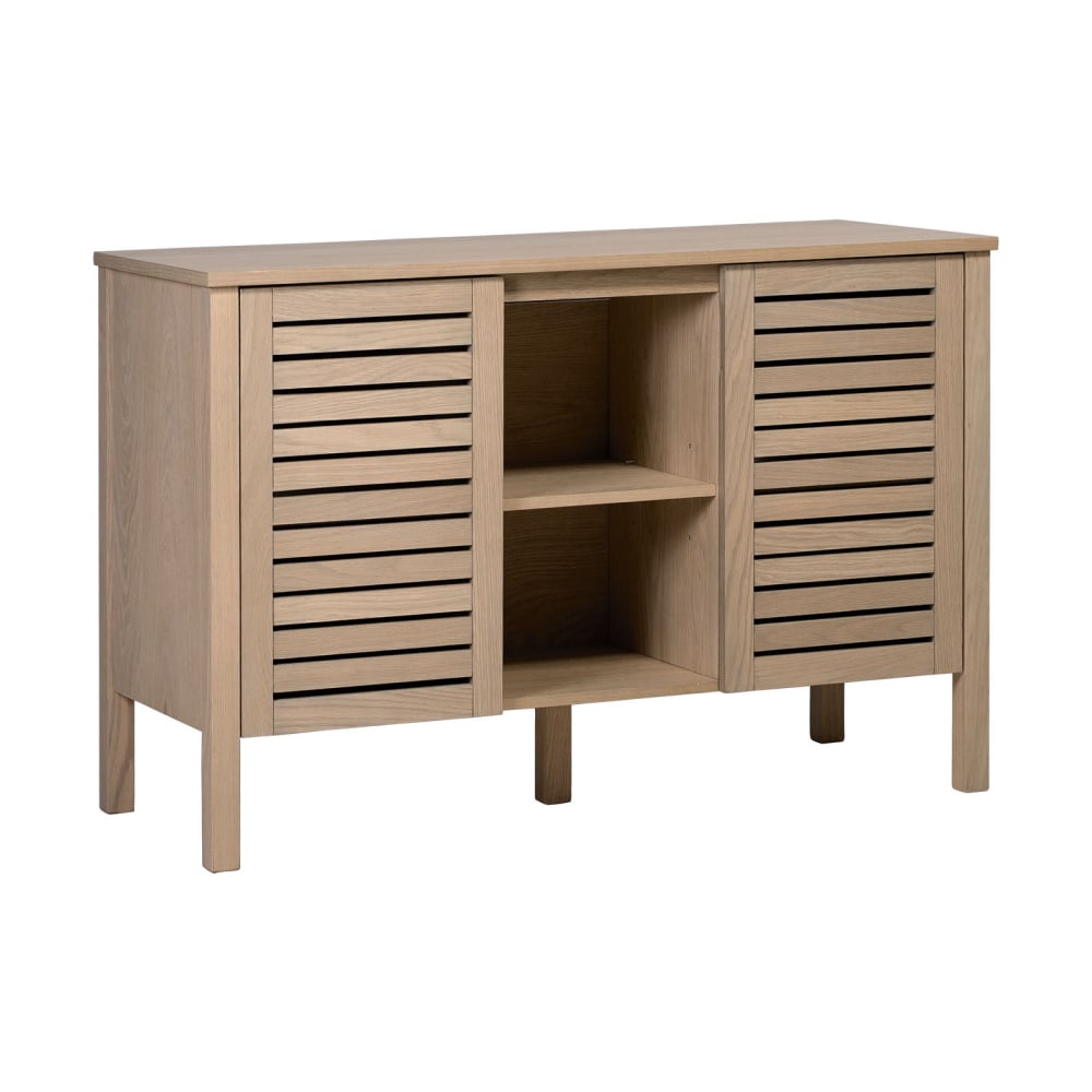 Meuble double vasque  sur pieds en chêne naturel 120 cm